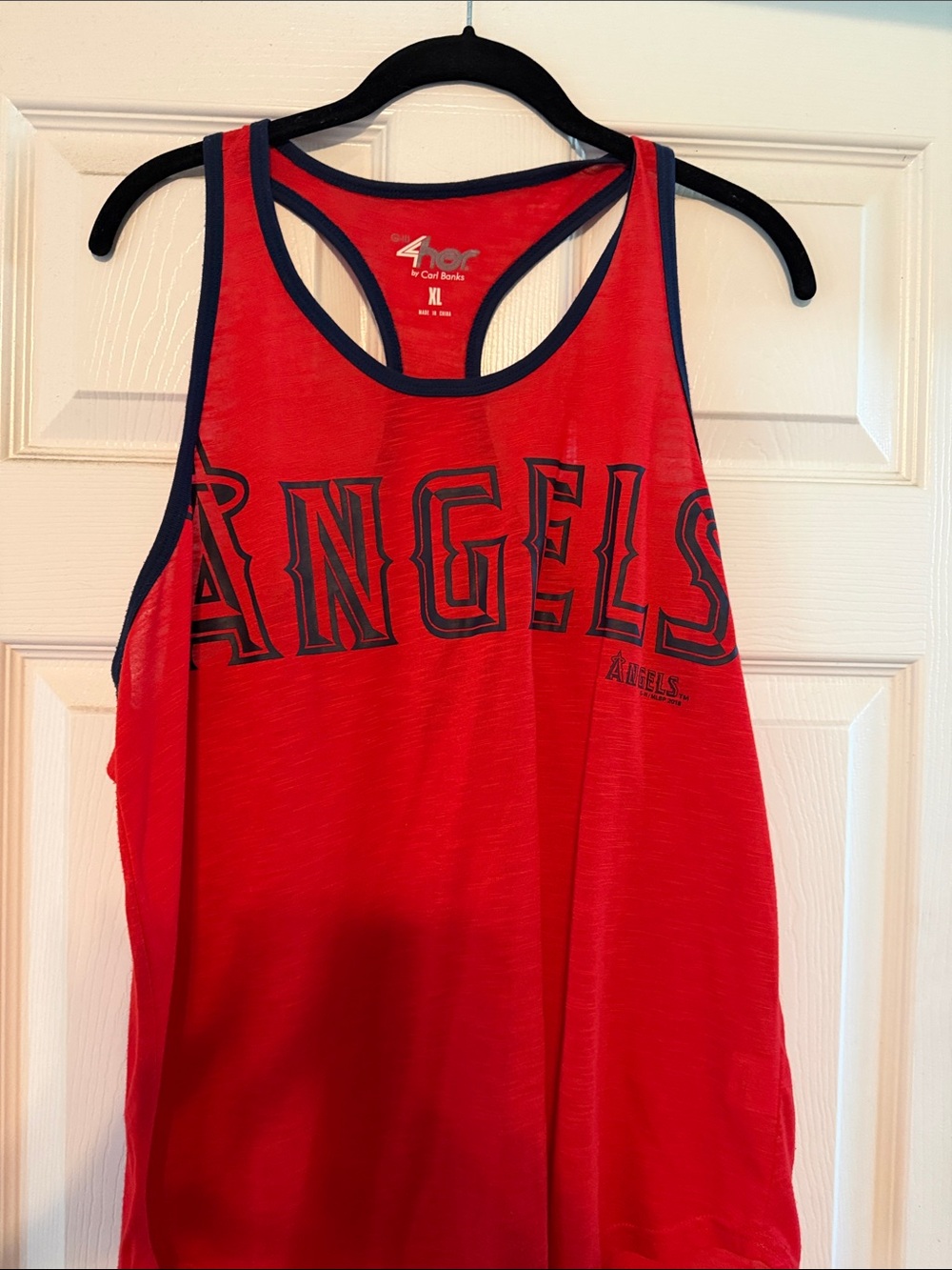 Red 'Angels' Graphic Racerback Tank